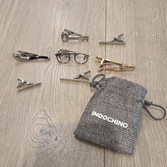 Set Of 7 Tie Clips